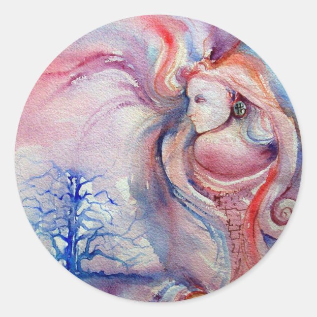 Adesivo Redondo AVALON / Magia e Mistério (Frente)