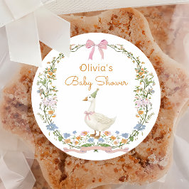 Adesivo Redondo Avançar o bobo no Chá de fraldas flexível