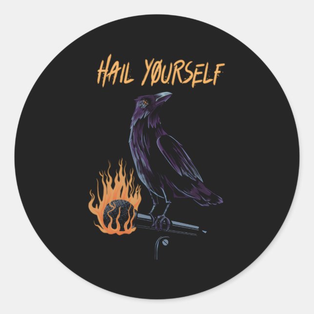 Adesivo Redondo Ave-Se No Último Podcast No Microfone Esquerdo (Frente)