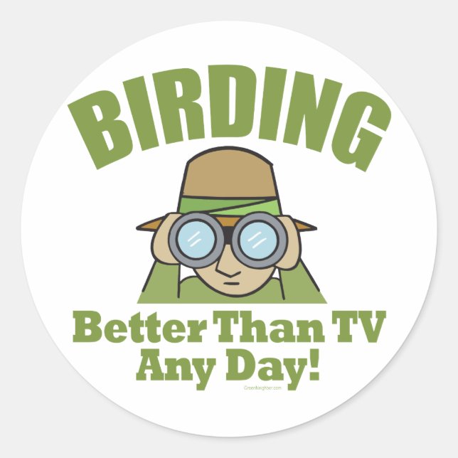 Adesivo Redondo Ave Wating, Birding (Frente)