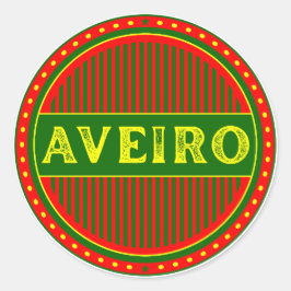 Adesivo Redondo Aveiro City Pride Emblem – Portuguese Identity