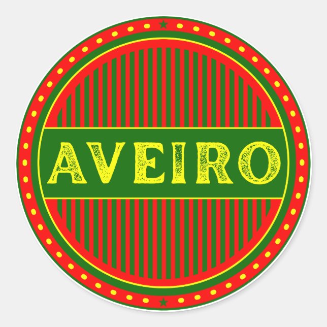 Adesivo Redondo Aveiro City Pride Emblem – Portuguese Identity (Frente)