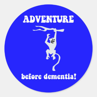 Adesivo Redondo aventura antes da demência