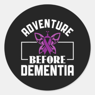 Adesivo Redondo Aventura Antes da Demência - Conscientização sobre