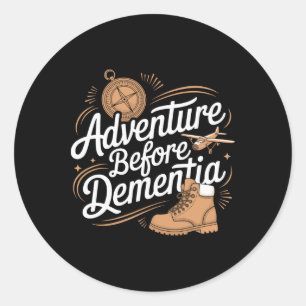 Adesivo Redondo Aventura Antes da Demência Viagem Wilderness Exter