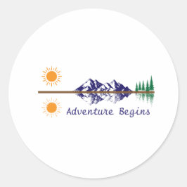 Adesivo Redondo Aventura Começa