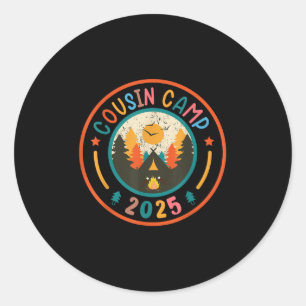 Adesivo Redondo Aventura de Camp 2025 da Família Sindicato Cousin