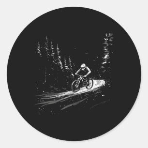 Adesivo Redondo Aventura de Ciclismo de Montanha Ciclista de Mtb n