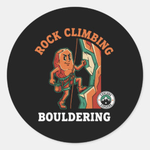 Adesivo Redondo Aventura Divertida de Escalada de Rocha Bouldering