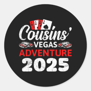 Adesivo Redondo Aventura dos Primos Vegas 2025 Las Vegas