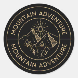 Adesivo Redondo Aventura nas montanhas