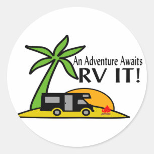Adesivo Redondo Aventura RV