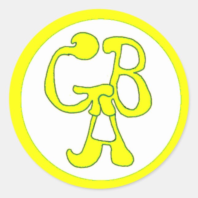 Adesivo Redondo Aventuras de ônibus verdes - GBA - Autocolante ama (Frente)