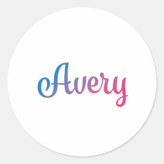 Adesivo Redondo Avery Na moda Cursive