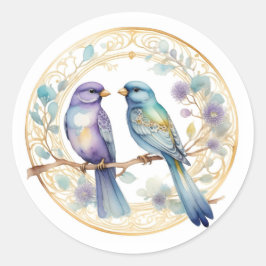 Adesivo Redondo Aves Aquáticas