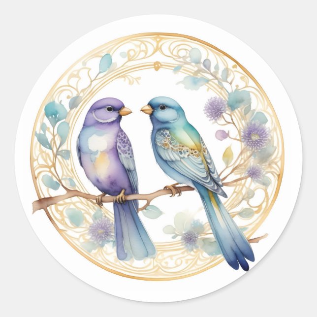 Adesivo Redondo Aves Aquáticas (Frente)