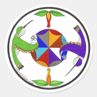 Adesivo Redondo Aves de capoeira 1