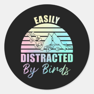 Adesivo Redondo Aves Góticos De Pássaros Pássaros Pássaros Cas