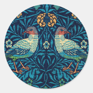 Adesivo Redondo Aves por William Morris