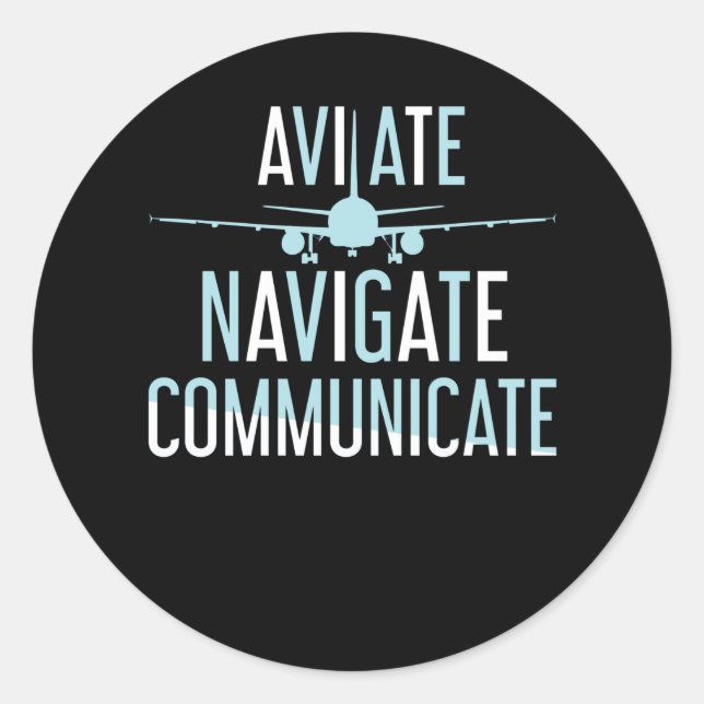 Adesivo Redondo Aviação (Frente)