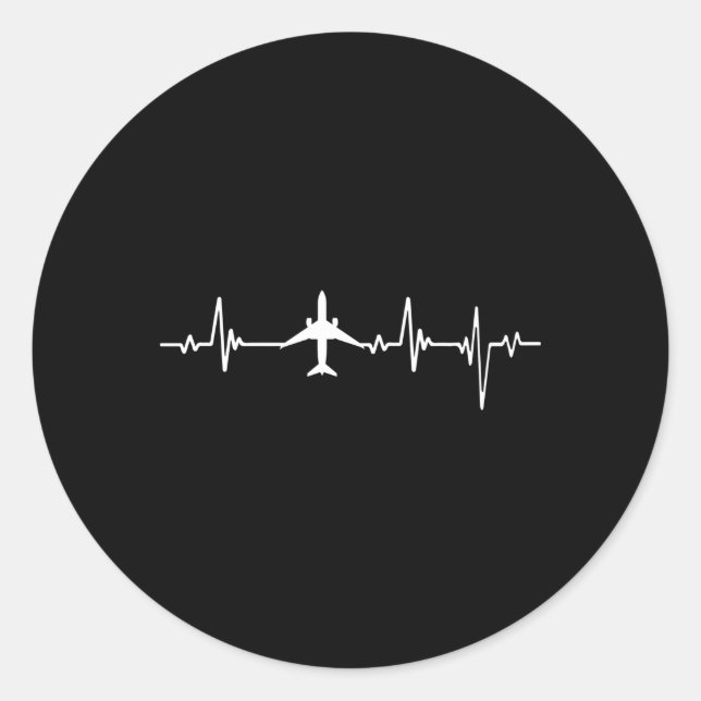 Adesivo Redondo Aviador Voador de Bateria de Avião (Frente)