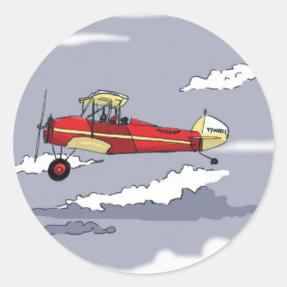 Adesivo Redondo avião