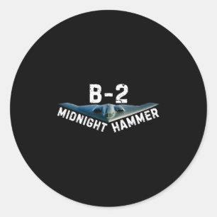 Adesivo Redondo Avião Midnight Hammer B-2 Donald Trump