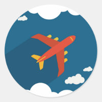 Avião no céu azul piloto de infantários