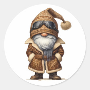 Adesivo Redondo Aviator Gnome