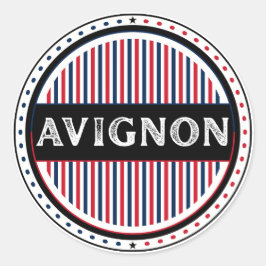 Adesivo Redondo Avignon City Pride Emblem – French Identity