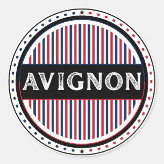 Adesivo Redondo Avignon City Pride Emblem – French Identity