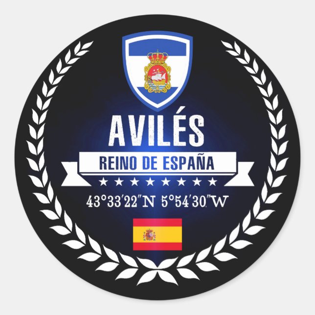 Adesivo Redondo Avilés (Frente)