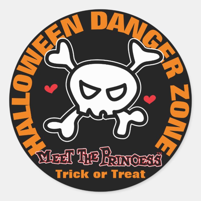 Adesivo Redondo Aviso da Princesa (Frente)