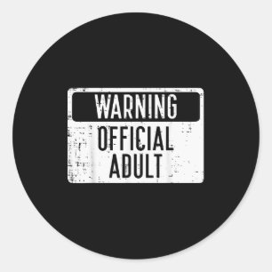 Adesivo Redondo Aviso de 18º Aniversário Adulto 18 Anos Mulheres H