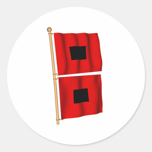 Adesivo Redondo Aviso do Furacão (Frente)