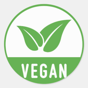 Adesivo Redondo Aviso Vegano Padaria Dieta Culinária