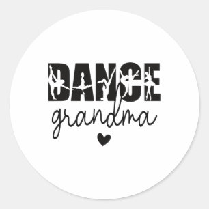 Adesivo Redondo Avó Dança De Avó Dançarina