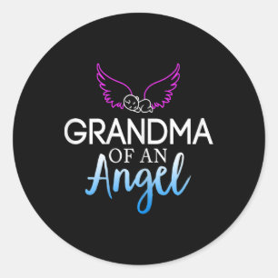 Adesivo Redondo Avó De Anjo Senta Mês De Consciência