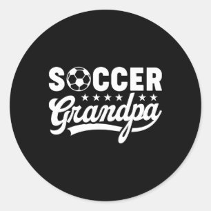 Adesivo Redondo Avô de Futebol Engraçado Papai Esportes Humor Vint