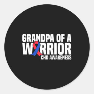Adesivo Redondo Avô de um Guerreiro de Coração Congênita CHD