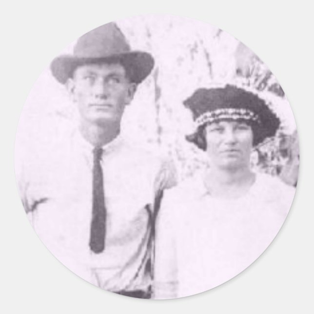 Adesivo Redondo Avó e vovô Brandon (Frente)