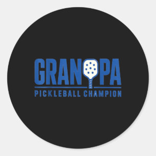 Adesivo Redondo Avô Esporte Estilo Paddle de Pickleball Jogador