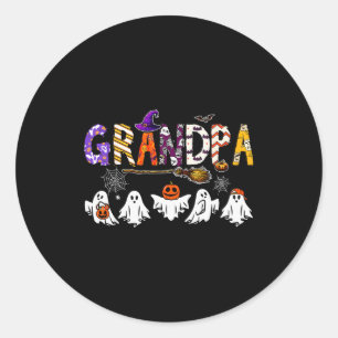 Adesivo Redondo Avô Fantasia de Halloween Fantasma Terror Costume 