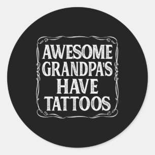 Adesivo Redondo Avô Fantástico Tem Tatuagens -