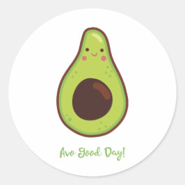 Adesivo Redondo Avo Good Day Avocado Pun Funny