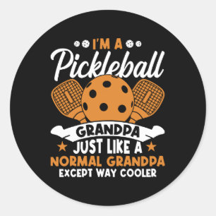 Adesivo Redondo Avô Jogador de Pickleball Legal
