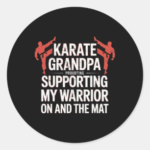 Adesivo Redondo Avô Karate Apoiando Meu Avô Caratê