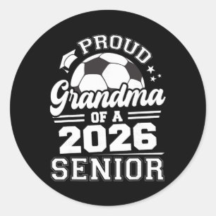 Adesivo Redondo Avó Orgulhosa De Um Veterano De Futebol Ll Graduat