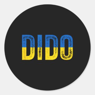 Adesivo Redondo Avô Ucraniano Dido Ucrânia Bandeira