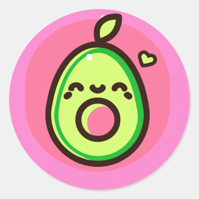 Adesivo Redondo Avocado Avocado Sticker (Frente)